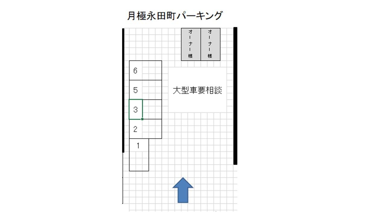 月極永田町パーキングの駐車配置図