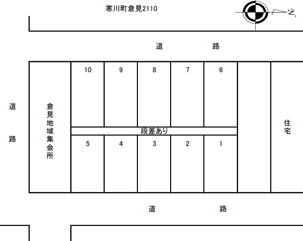 佐藤駐車場の駐車配置図