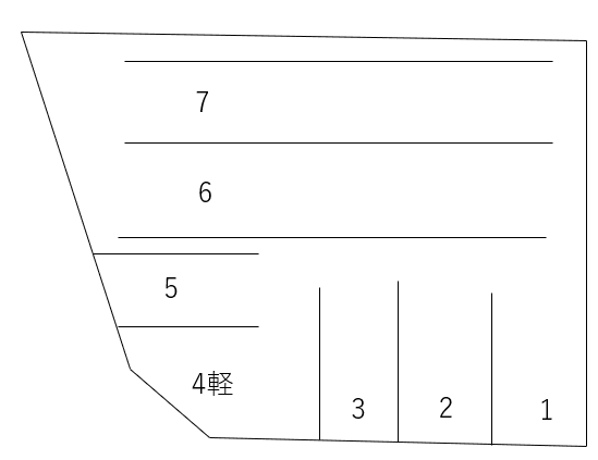 弥生町二丁目駐車場の駐車配置図