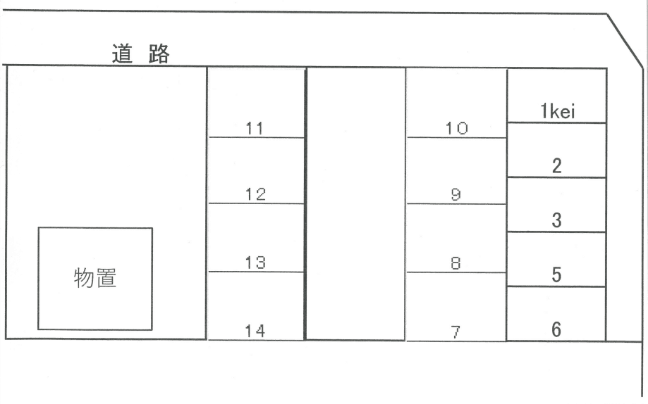 永和駐車場の駐車配置図