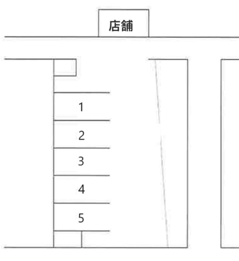 潮音第2駐車場の駐車配置図