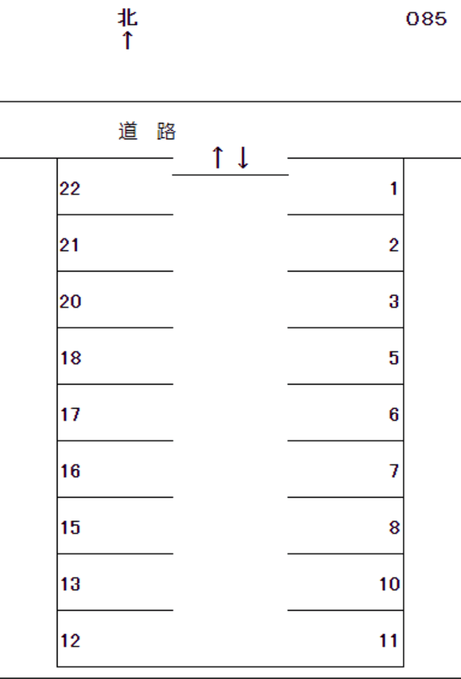 岩倉－85の駐車配置図