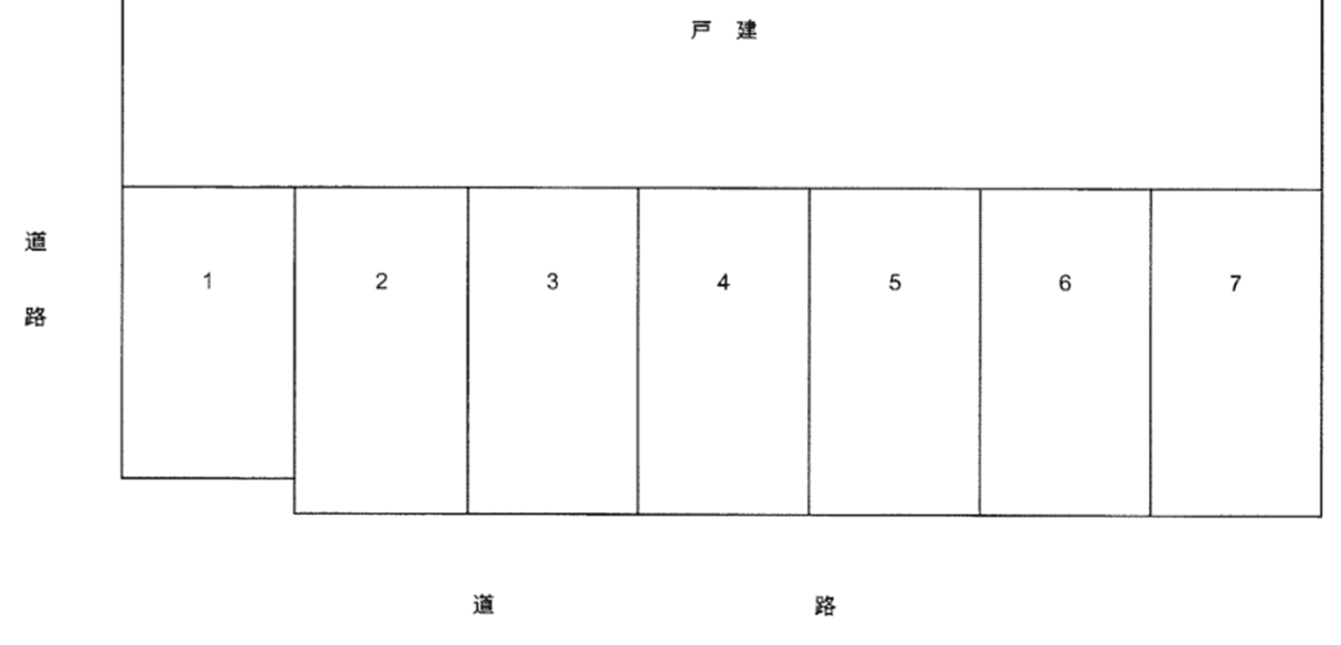 鴨生田4丁目石川駐車場の駐車配置図
