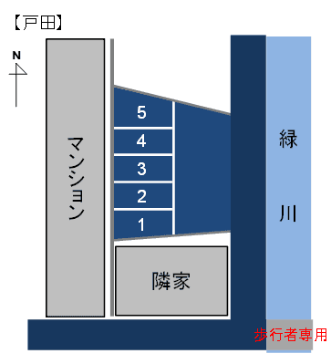 戸田駐車場の駐車配置図