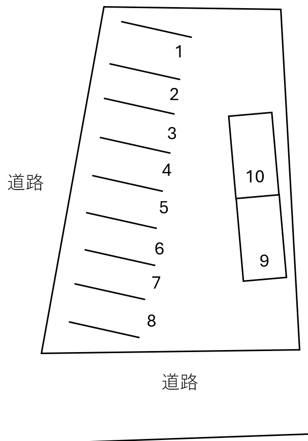 住吉ｶﾞﾚｰｼﾞの駐車配置図