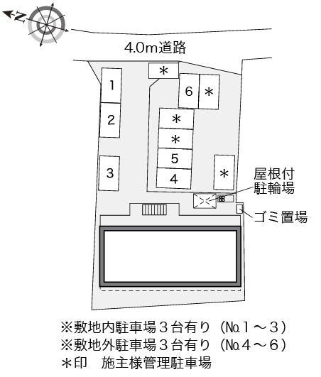 ジュセル(30281)　敷地外駐車場の駐車配置図
