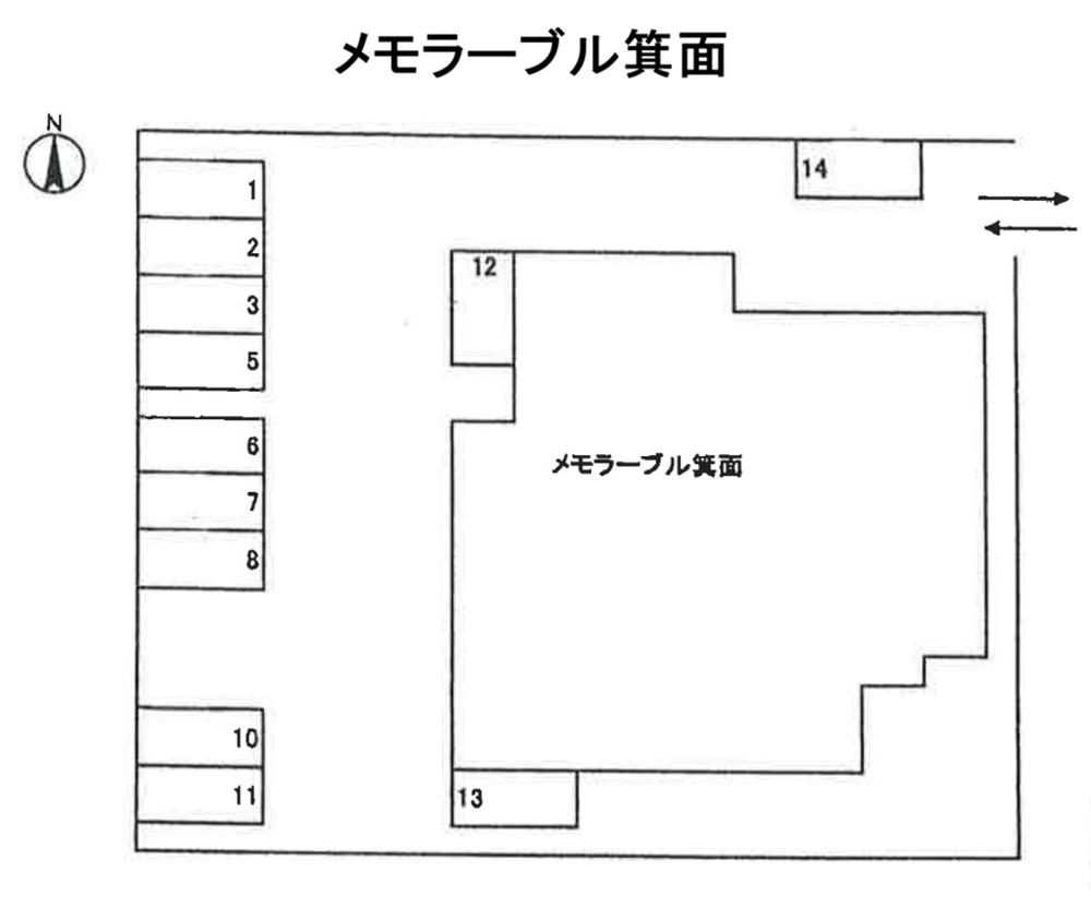 メモラーブル箕面の駐車配置図