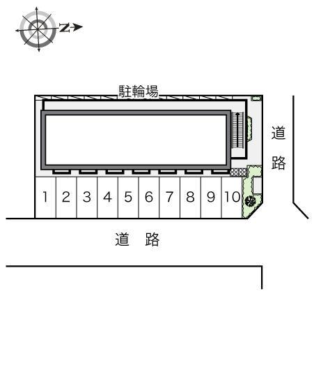 住道(14168)の駐車配置図