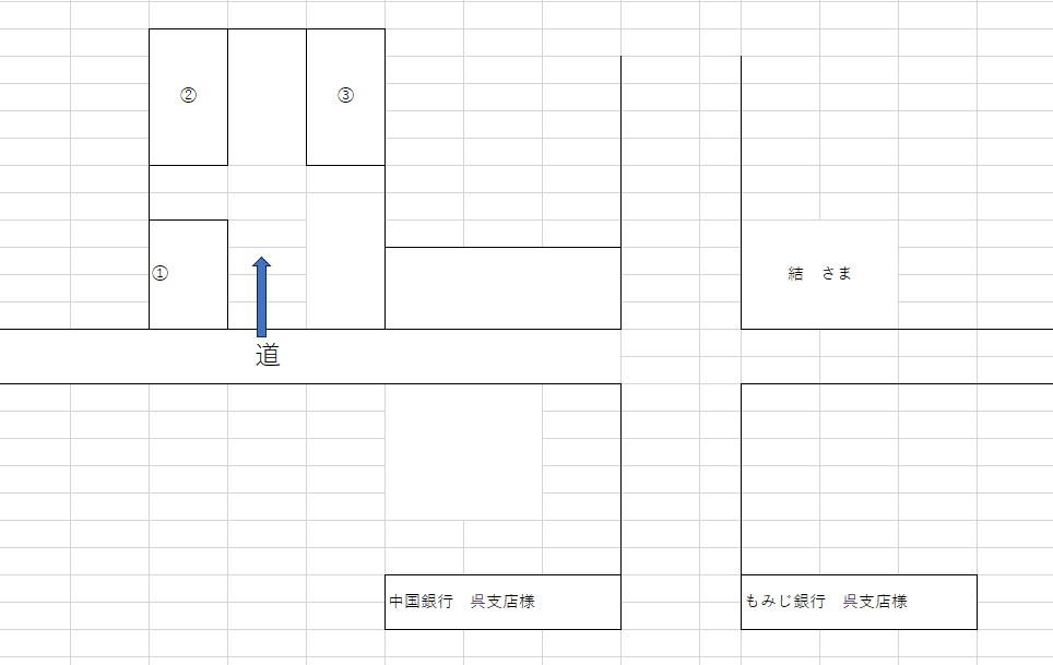 本通３丁目　駐車場の駐車配置図