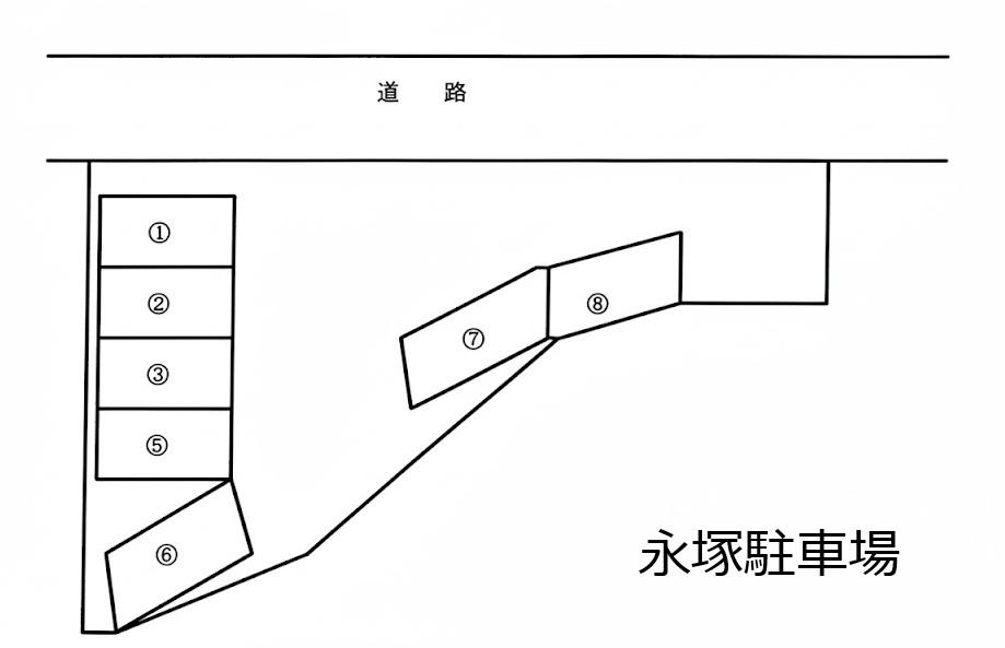 永塚駐車場の駐車配置図