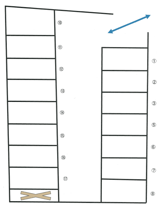 KN駐車場の駐車配置図