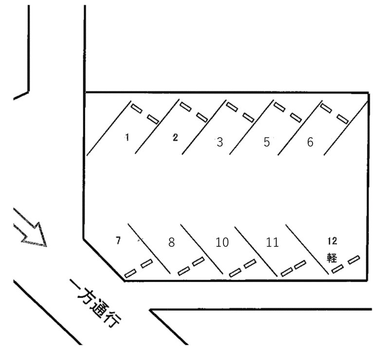 ＮＯ．２０の駐車配置図