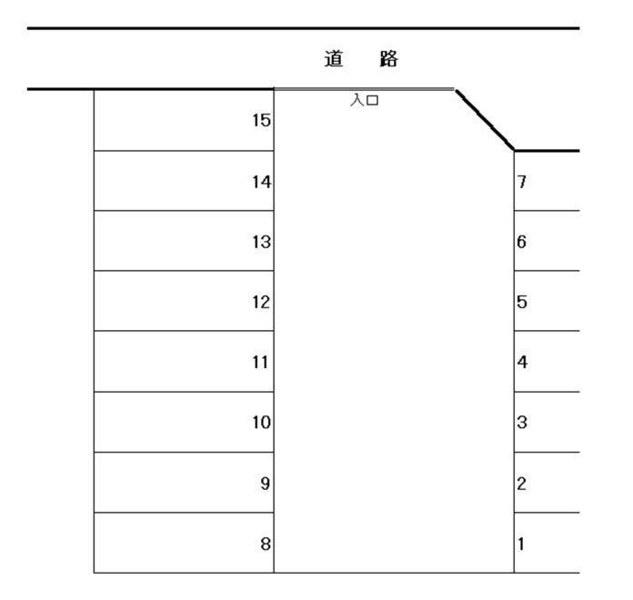 女池6丁目Ｐの駐車配置図