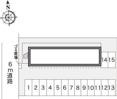ＹＫＯキャンプツクバ(16356)の駐車配置図