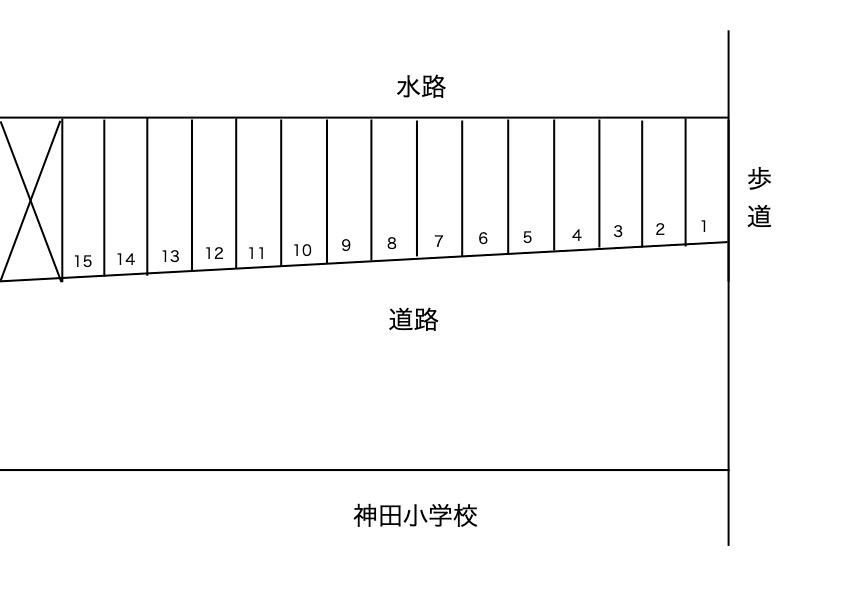 神田モータープール②の駐車配置図