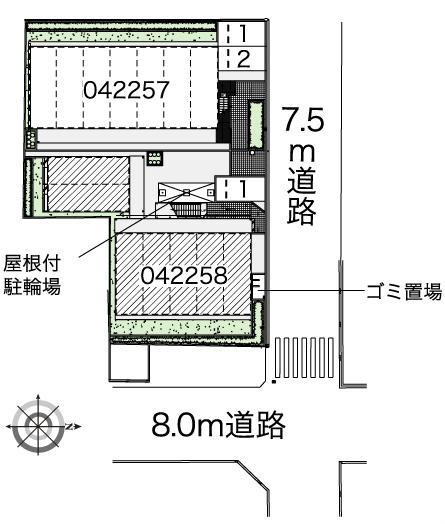 喜連北Ⅲ(42258)の駐車配置図