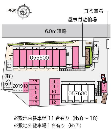 ミランダＮｅｘｔ　ＳｔａｇｅⅢ(55500)の駐車配置図