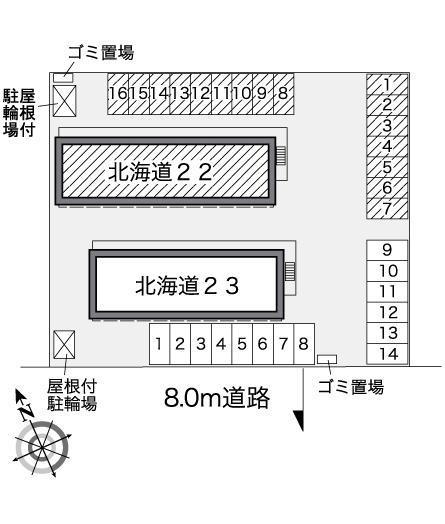 北海道２２(27149)の駐車配置図