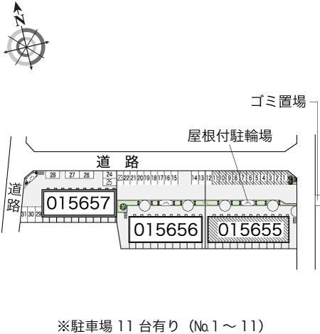 ラダックＡ(15655)の駐車配置図