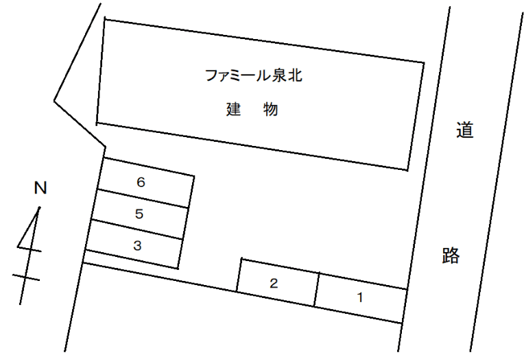 ファミール泉北の駐車配置図