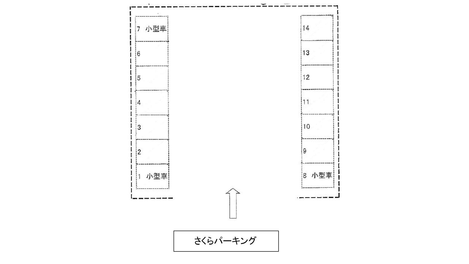 さくらパーキングの駐車配置図