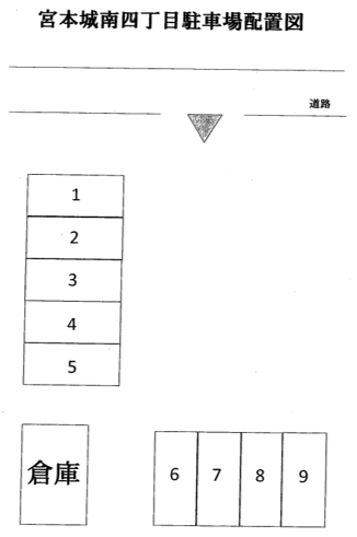 宮本城南４丁目駐車場の駐車配置図