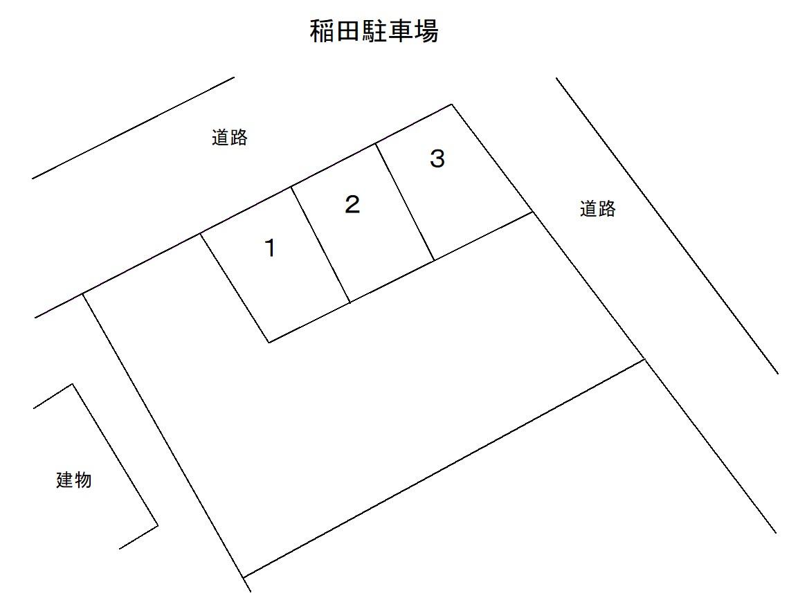 稲田駐車場の駐車配置図