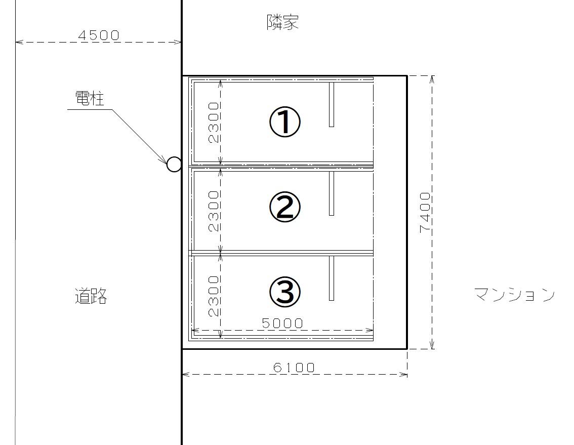 エコロパーク 深草西浦町月極駐車場の駐車配置図