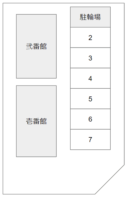 宝積壱番館・弐番館の駐車配置図