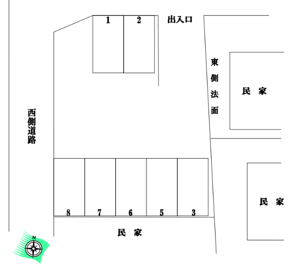 ひまわりパーキング２の駐車配置図