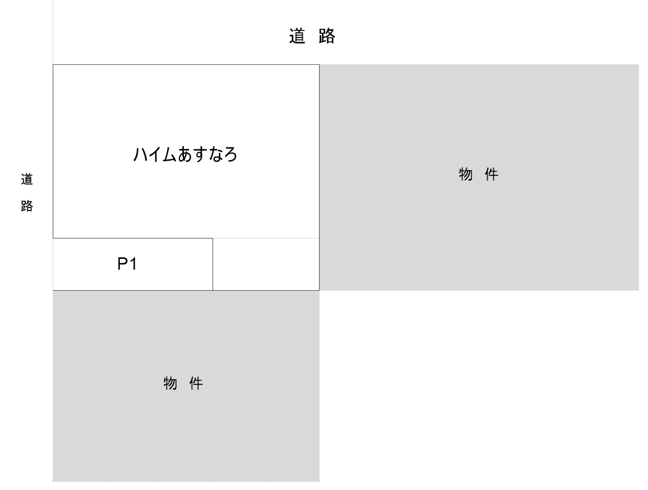ハイムあすなろの駐車配置図