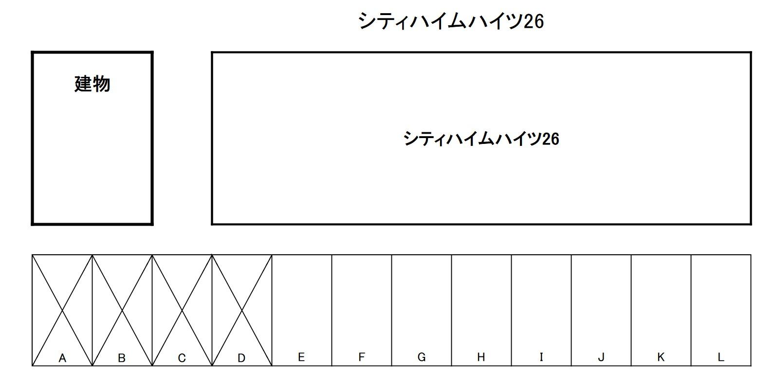 シティハイムハイツ26の駐車配置図