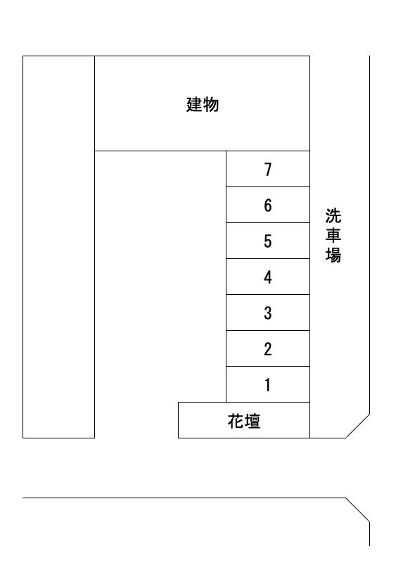 海老園１丁目３ガレージの駐車配置図