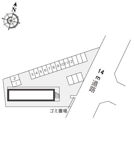 グリーンウッド(15912)の駐車配置図