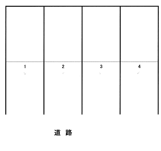 豊平1条1丁目1-54駐車場の駐車配置図