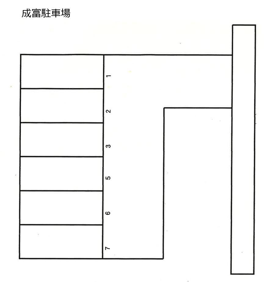 成富駐車場の駐車配置図