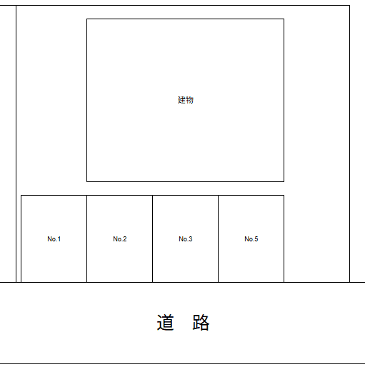 クロノス武蔵村山North　駐車場の駐車配置図