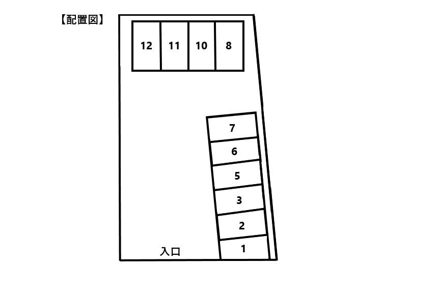 新曽南ベア駐車場の駐車配置図
