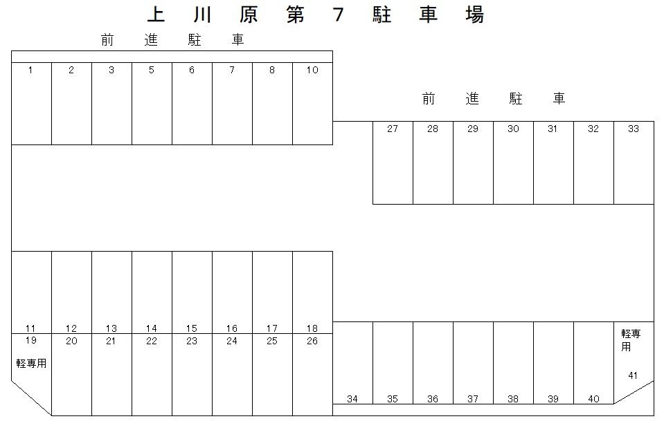 上川原第７駐車場の駐車配置図