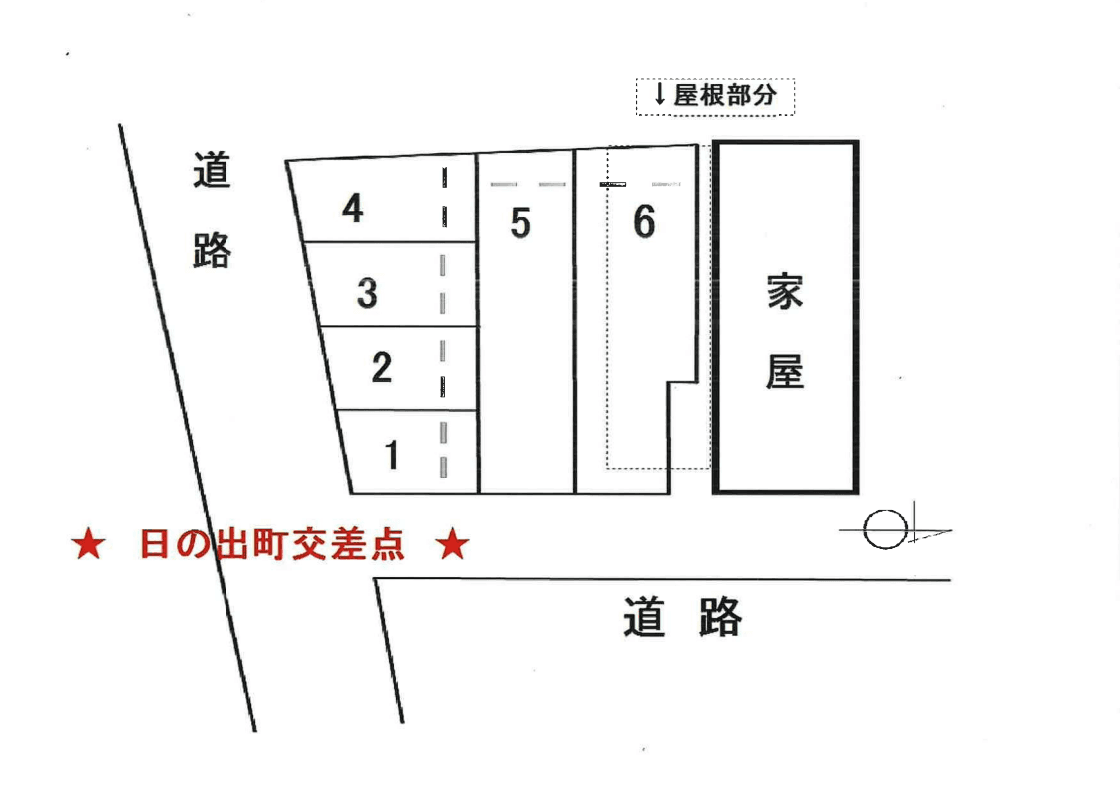 日ノ出町1丁目駐車場の駐車配置図