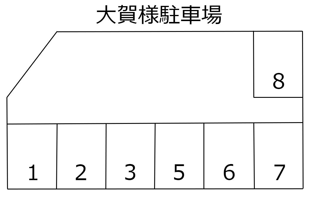 大賀様駐車場の駐車配置図