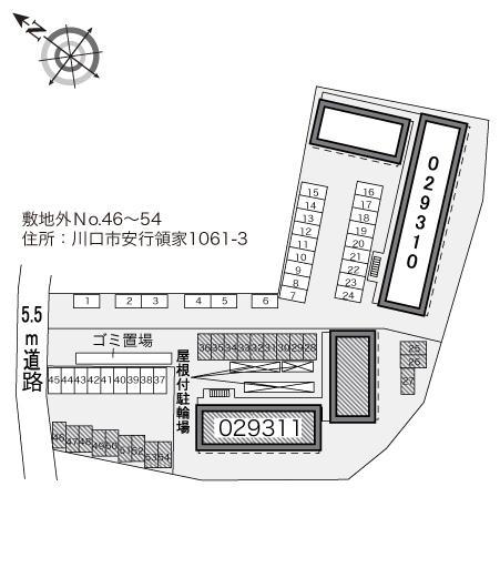 彩Ⅱ(29311)　敷地外駐車場の駐車配置図