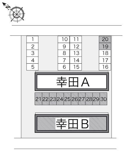 幸田Ｂ(23330)の駐車配置図