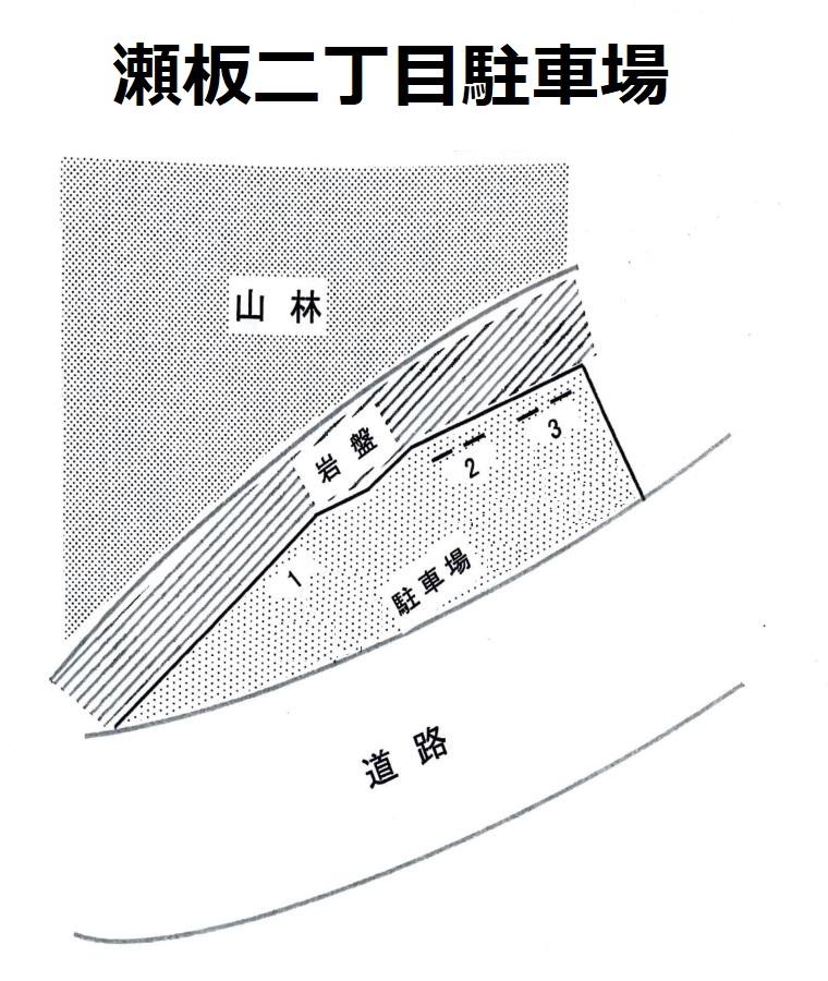 瀬板二丁目駐車場の駐車配置図