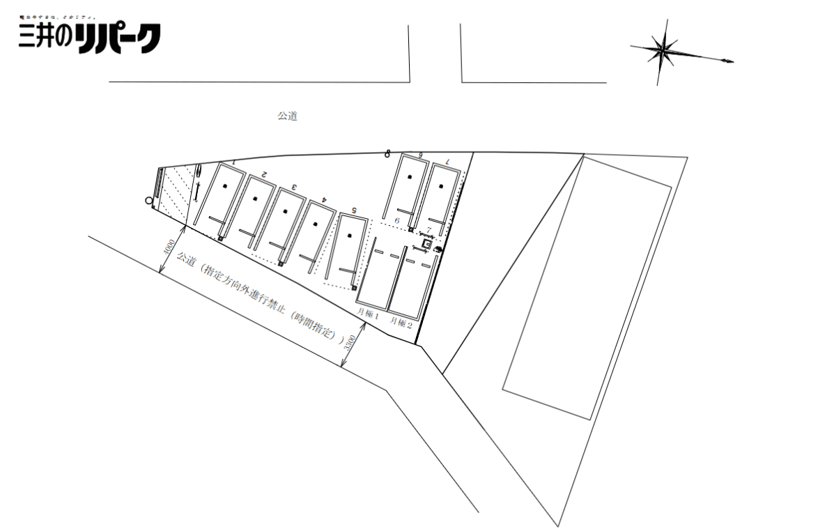 藤沢本鵠沼４丁目第２の駐車配置図