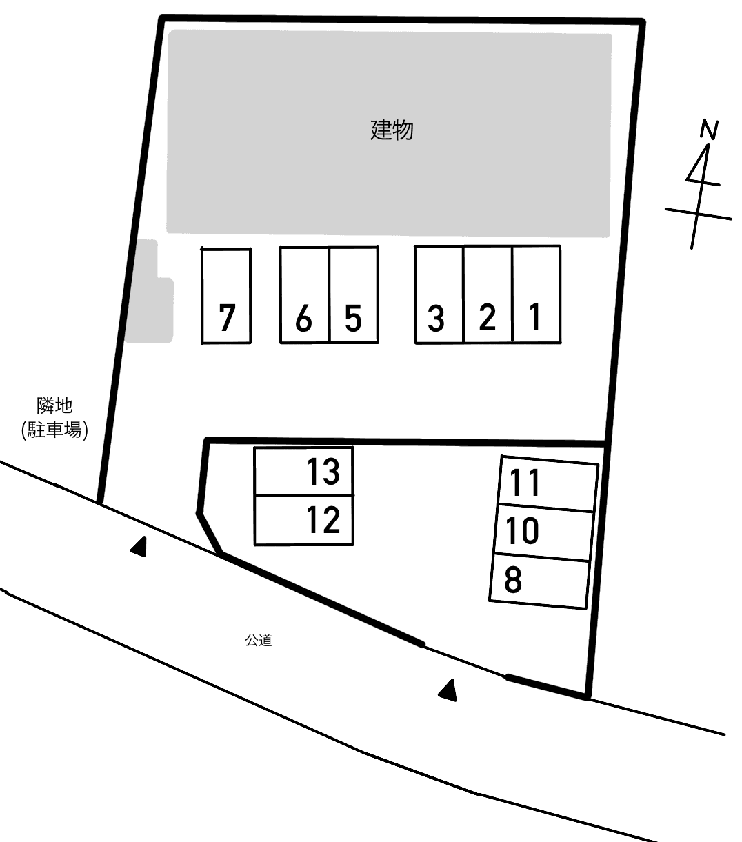 Ｕｎｒｅｖｅ　ＵＮの駐車配置図