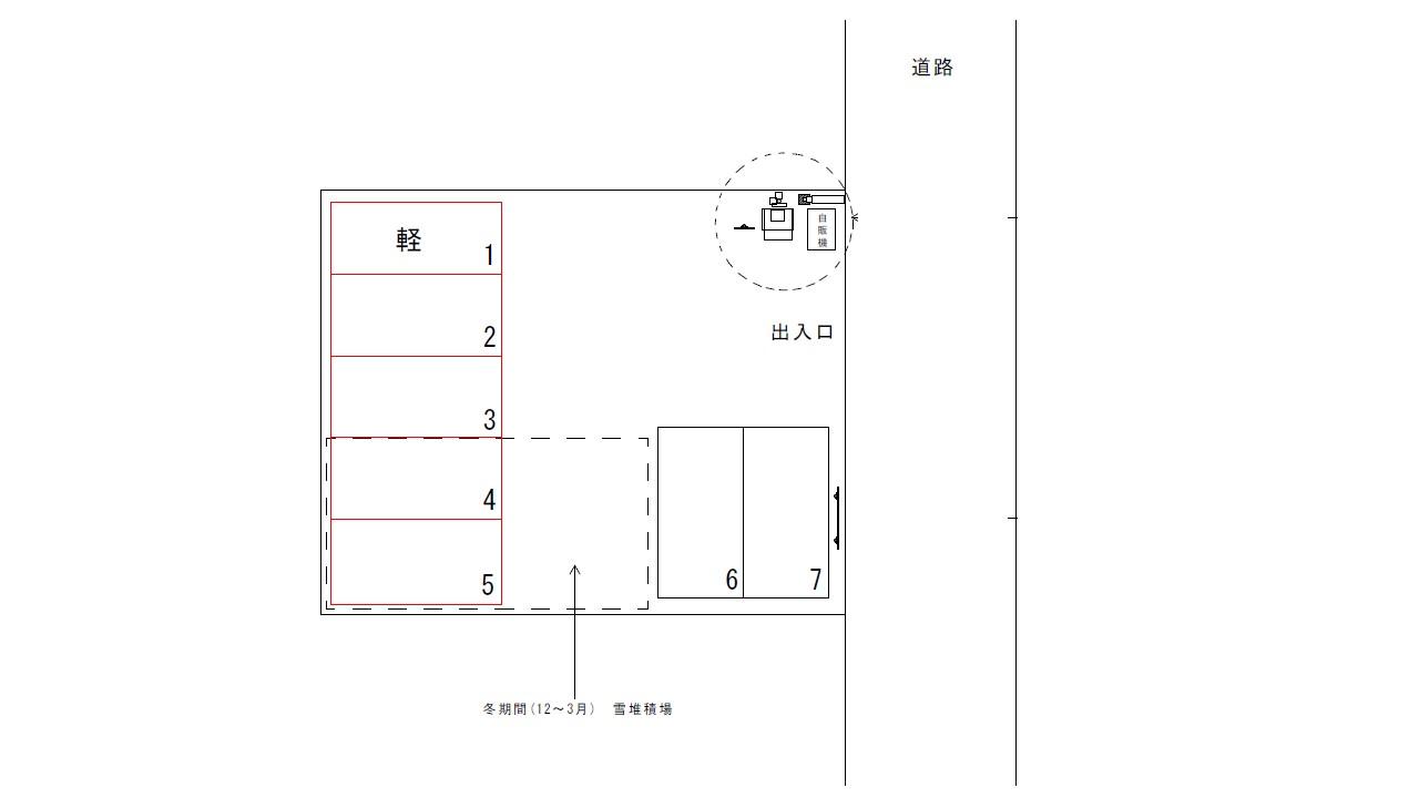 Ｄパーキング川北1条1丁目第1の駐車配置図