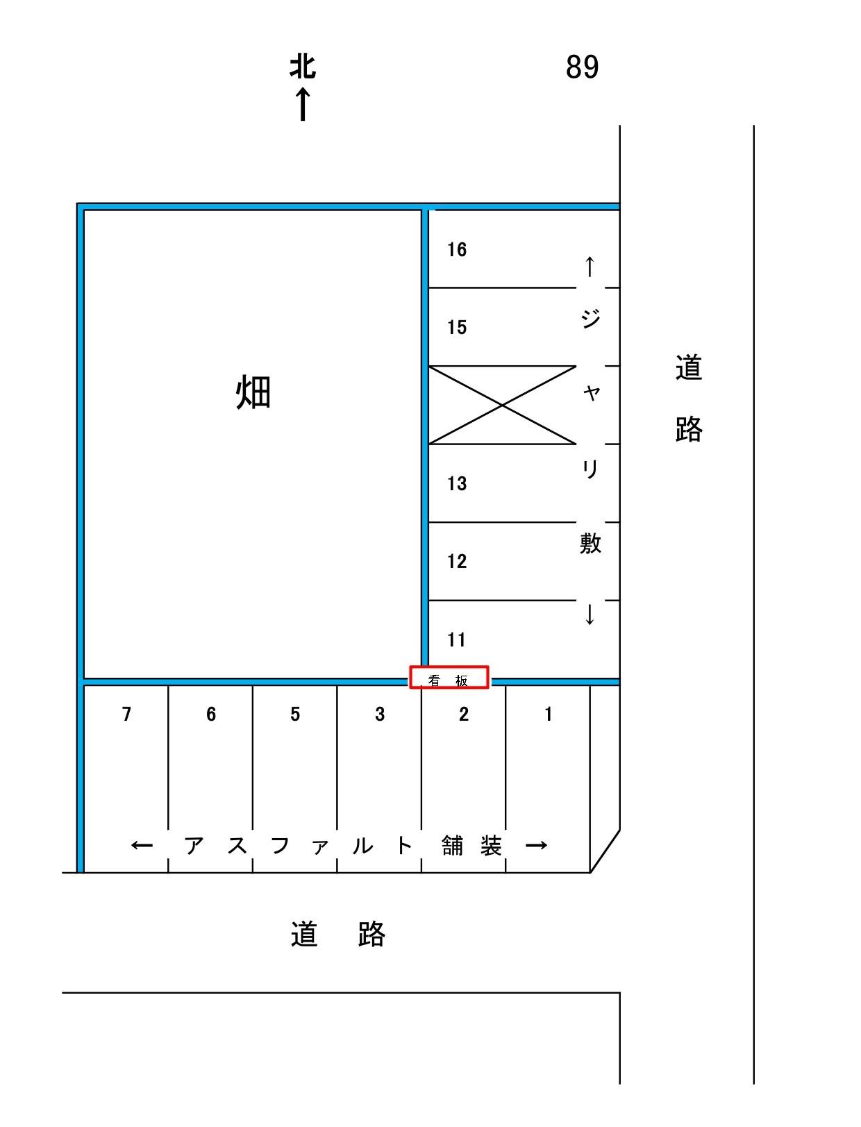 岩倉－89の駐車配置図