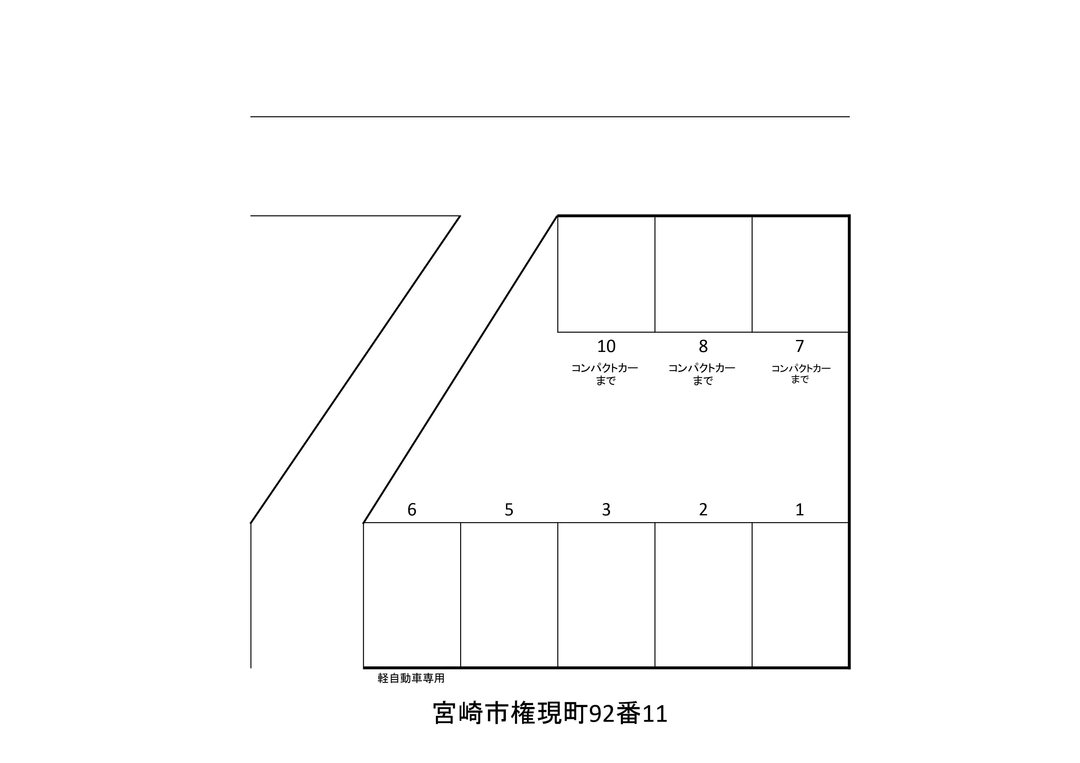 柳丸グランパーキングの駐車配置図
