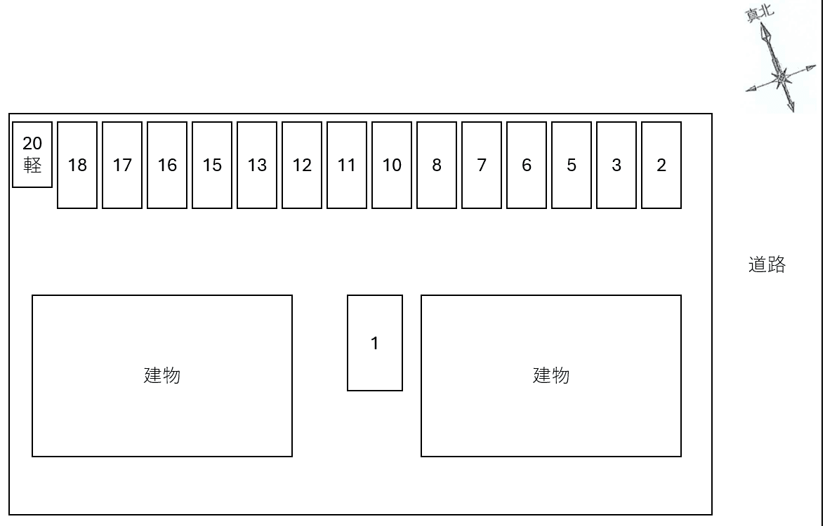 ゴッドサワーメゾン　Ａの駐車配置図